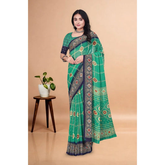 Superior Women's Art Silk Printed Saree With Blouse Piece