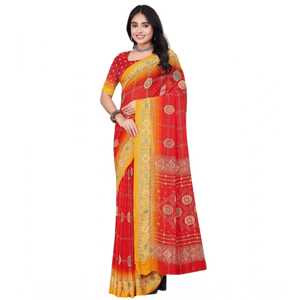 Superior Women's Art Silk Printed Saree With Blouse Piece