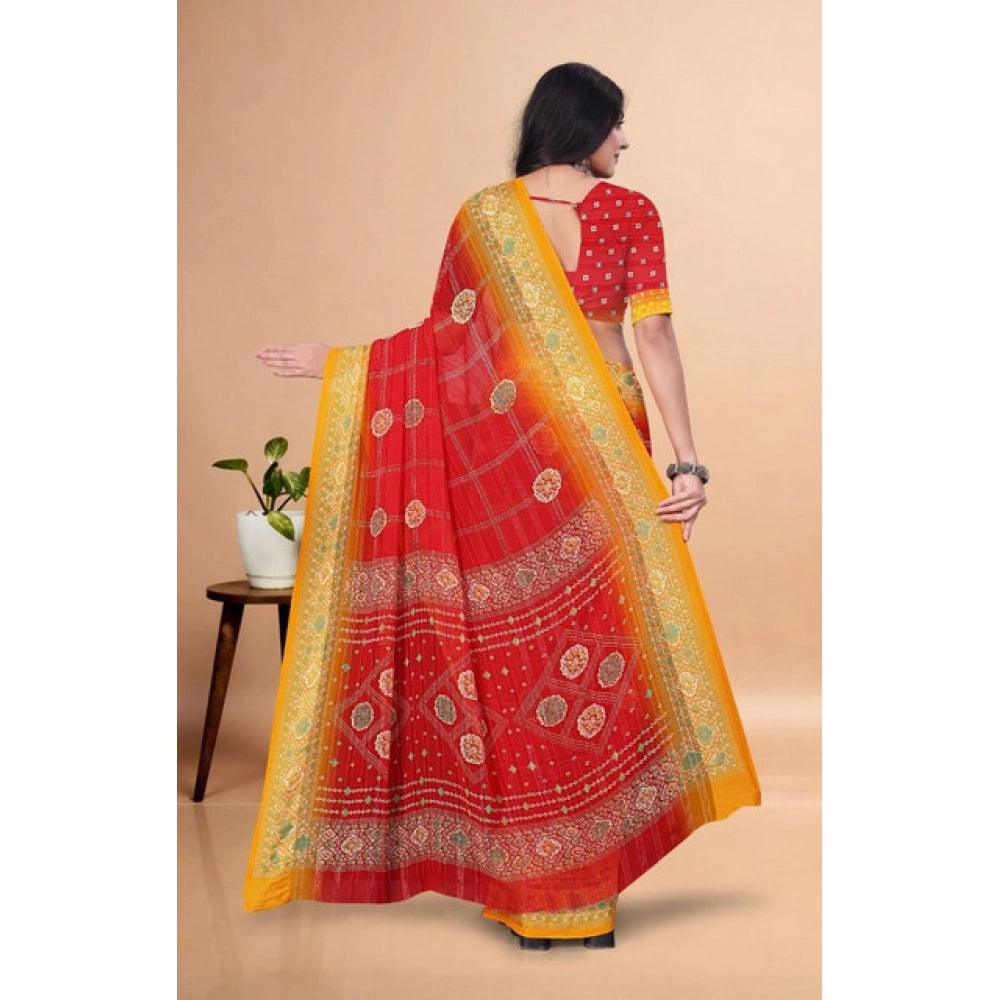 Superior Women's Art Silk Printed Saree With Blouse Piece