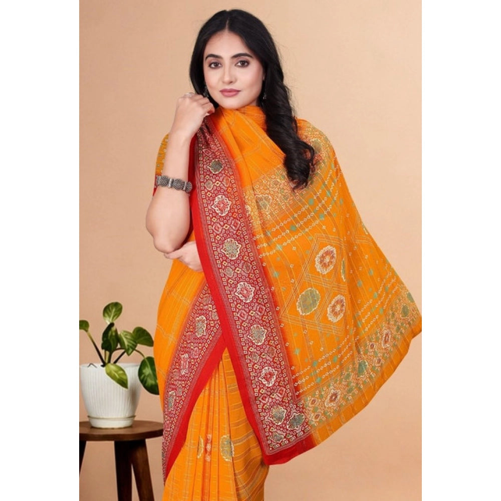 Superior Women's Art Silk Printed Saree With Blouse Piece