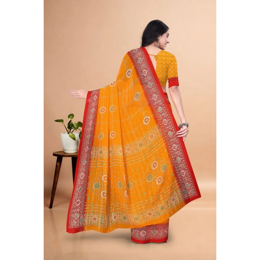 Superior Women's Art Silk Printed Saree With Blouse Piece