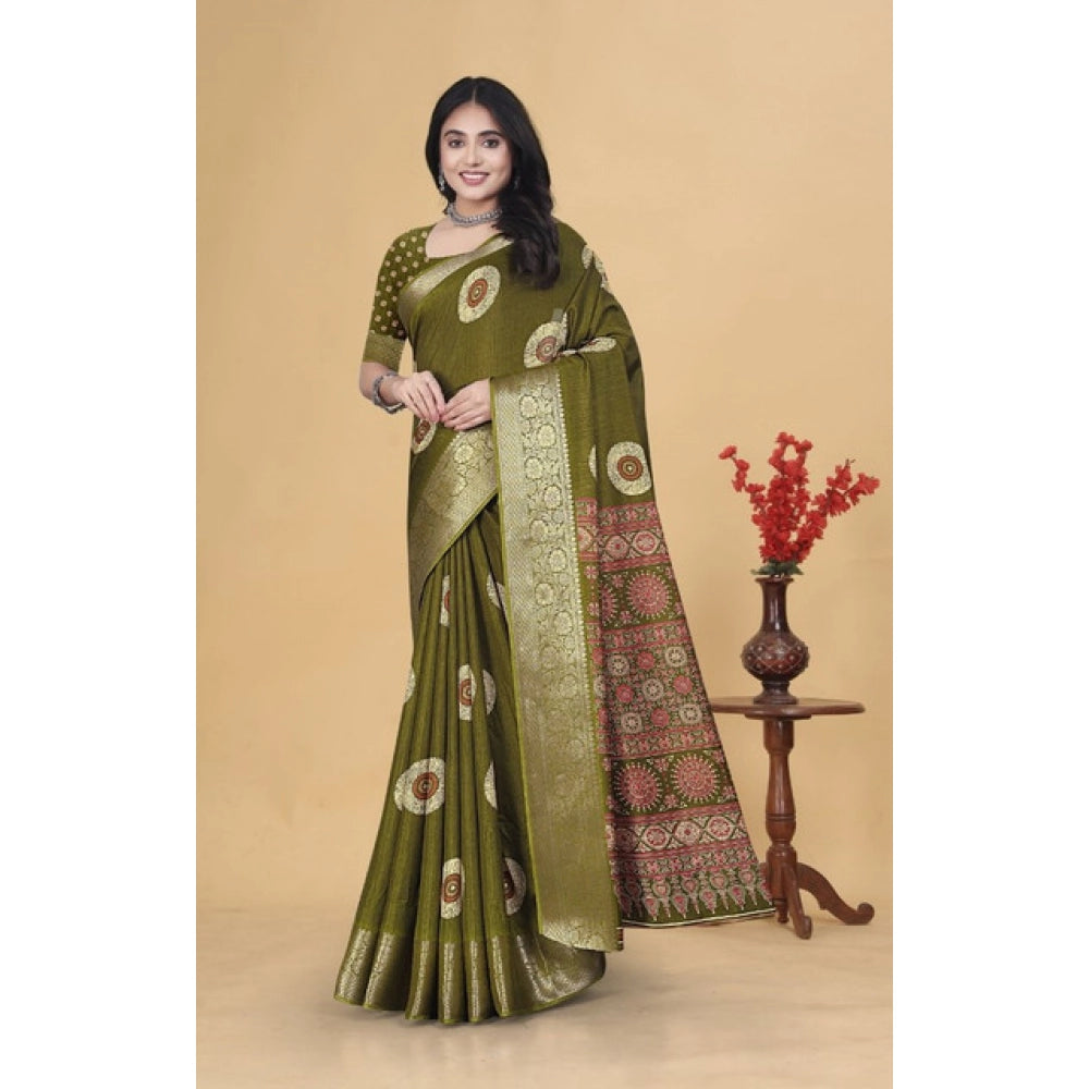 Superior Women's Art Silk Printed Saree With Blouse Piece