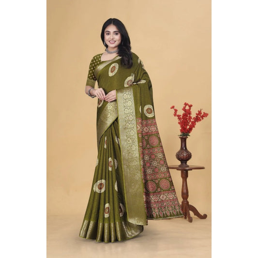 Superior Women's Art Silk Printed Saree With Blouse Piece