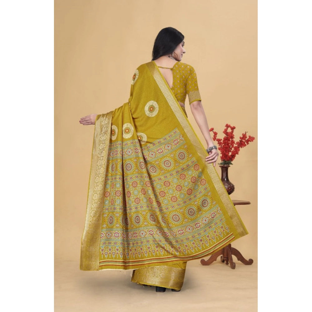 Superior Women's Art Silk Printed Saree With Blouse Piece