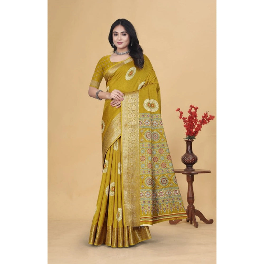 Superior Women's Art Silk Printed Saree With Blouse Piece