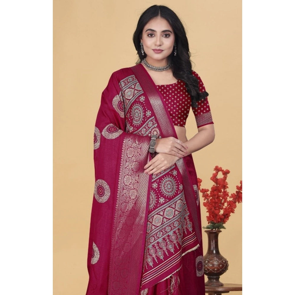 Superior Women's Art Silk Printed Saree With Blouse Piece