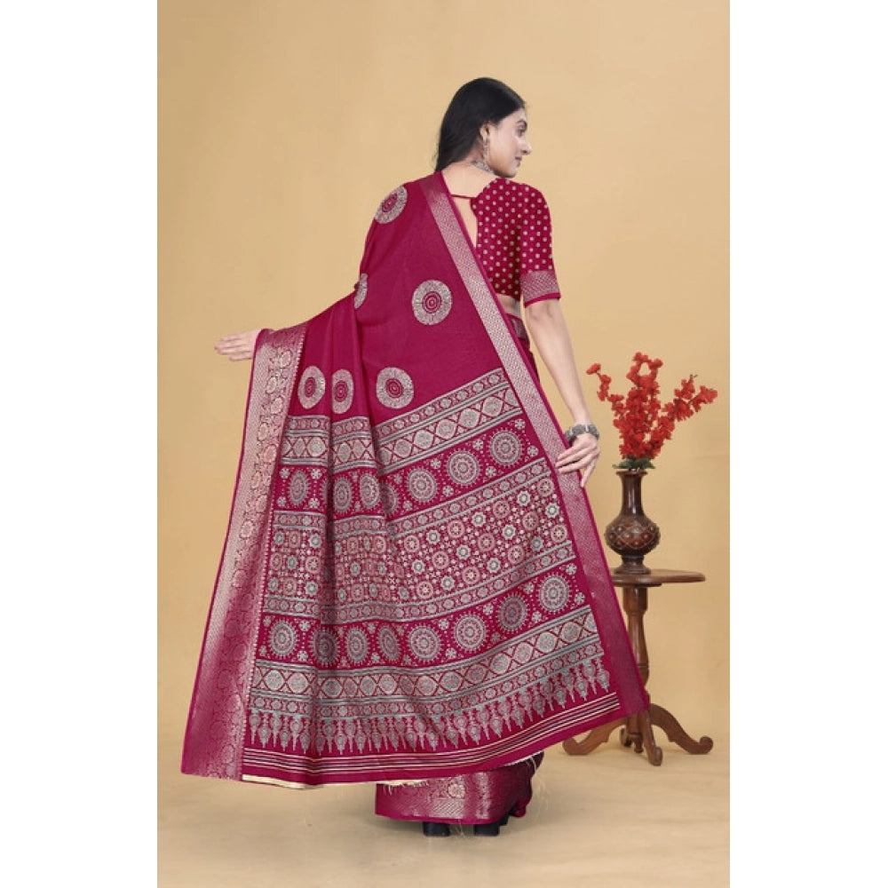 Superior Women's Art Silk Printed Saree With Blouse Piece