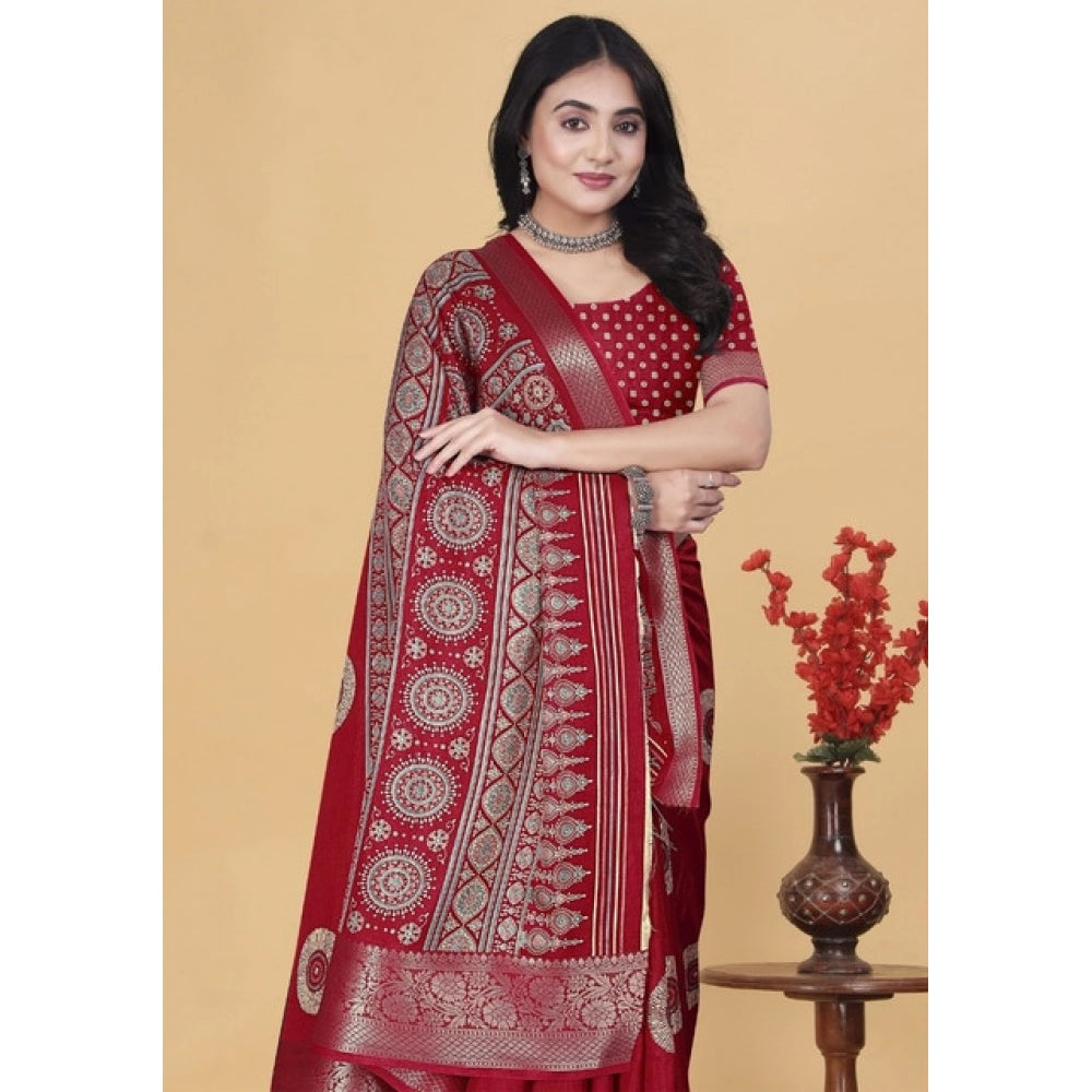 Superior Women's Art Silk Printed Saree With Blouse Piece