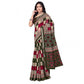 Facinating Women's Dupion Silk Block Printed Saree With Blouse Piece