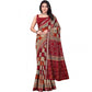 Facinating Women's Dupion Silk Block Printed Saree With Blouse Piece