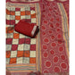 Facinating Women's Dupion Silk Block Printed Saree With Blouse Piece