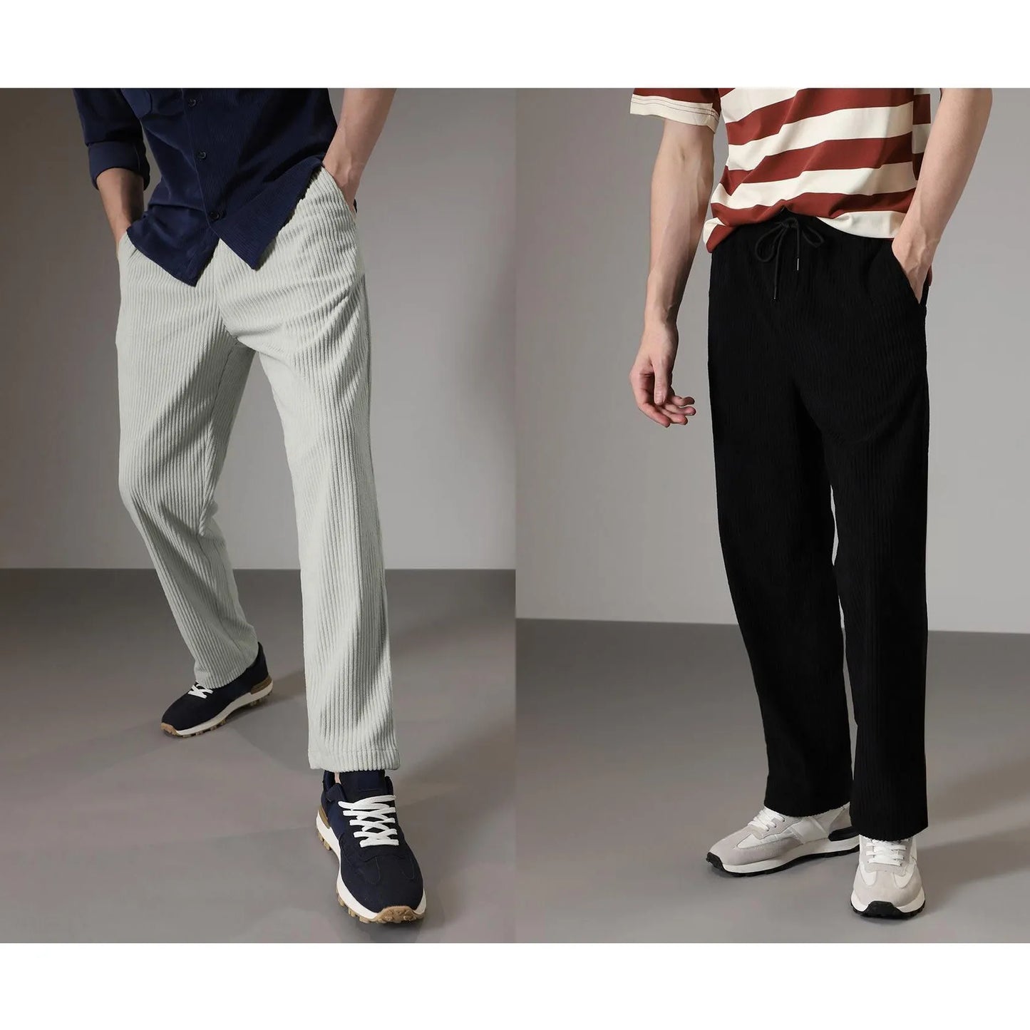 Combo of 2 Men's Caudray Fabric Stylish Pants