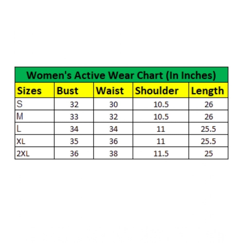 Fancy Women's Polyester Lycra Printed Sleeveless Active Wear