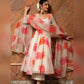 Beautiful Georgette Flowers Printed Gown With Palazzo and Dupatta