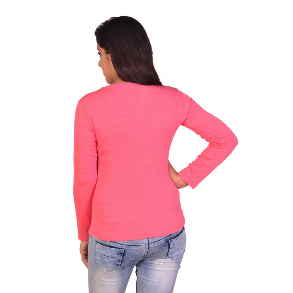 Solid Full Sleeve T Shirt Top Casual Wear