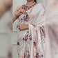 Beautiful Satin Silk Saree with Blouse Piece