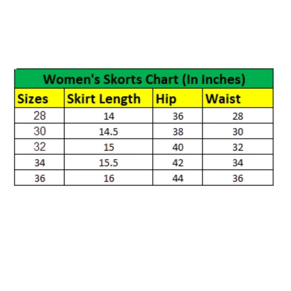 Ravishing Women's Denim Lycra Solid Zip Closure Skorts
