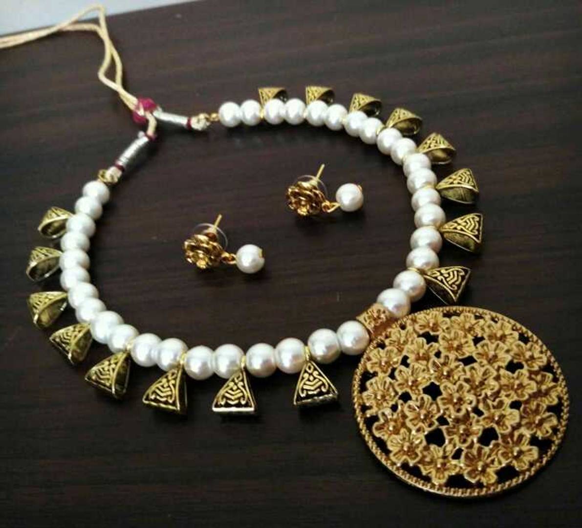 Designer Oxidized Necklace Set