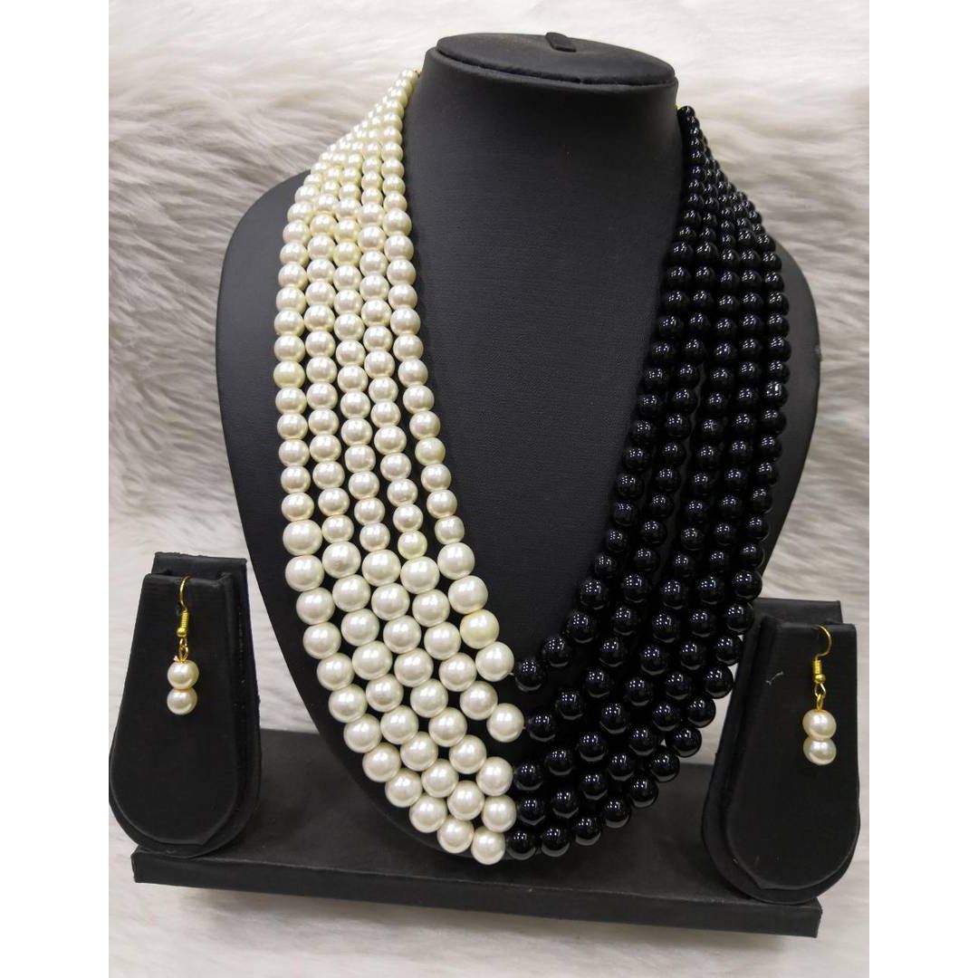 Designer Pearls 5 Layered Necklace Set