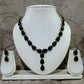 Alloy Kundan Necklace set with Earring Black