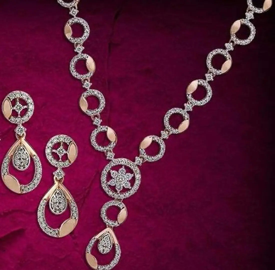Shimmering American Diamond Jewellery Set