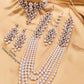 Marvellous Long Alloy and Pearl Necklace Set