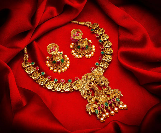 Ethnic Gold Plated Alloy Jewellery Set