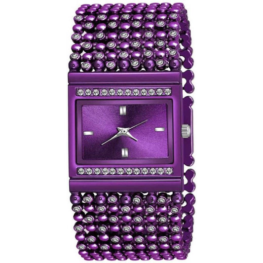 Women Purple square Analog Nice wrist Watch