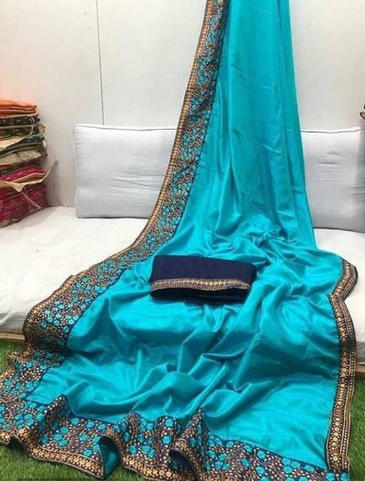 Stylish Sana Silk Embroidered Saree