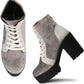 Women's Grey Canvas Boots