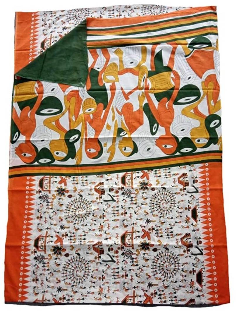 Traditional Cotton Printed Saree with Blouse piece