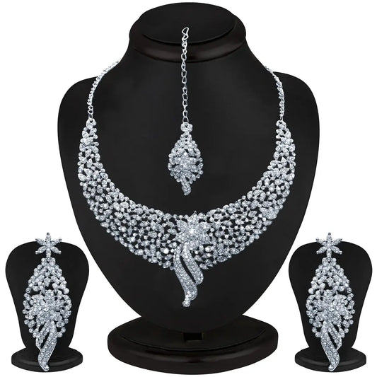 Fashionable Ad Stone Necklace Set