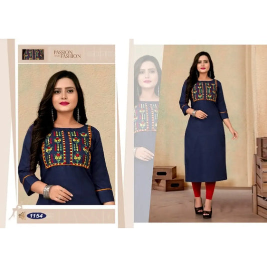 Awesome Embroidered Cotton Kurti