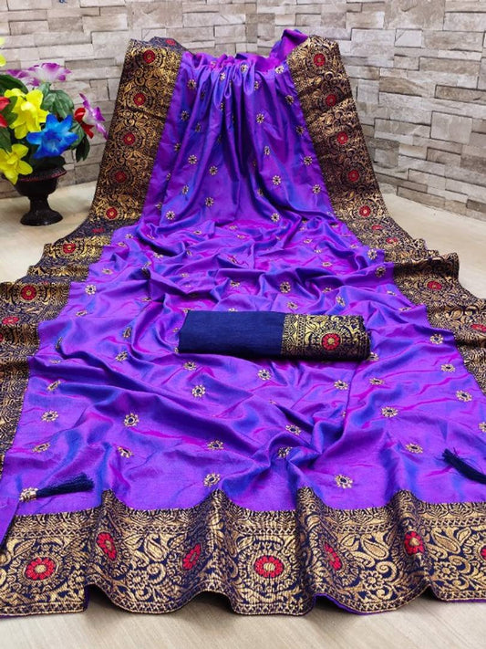 Graceful Sana Silk Embroidered Saree