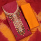 Attractive Glace Cotton Embroidered Salwar Suit Dress Material