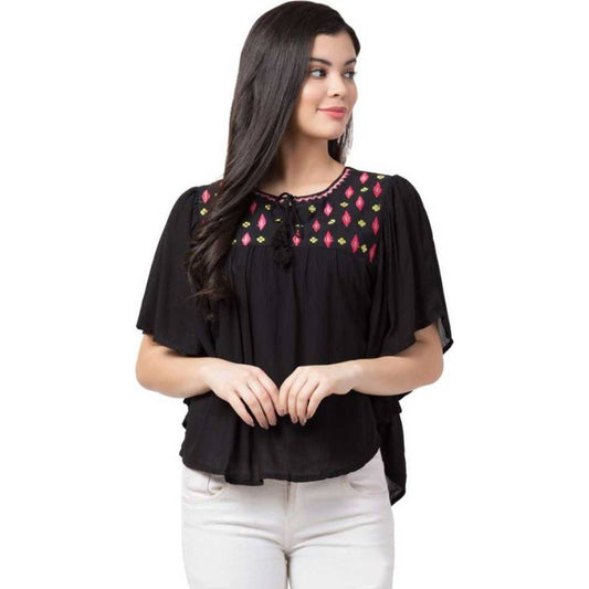 Wonderful Rayon Embroidered Top
