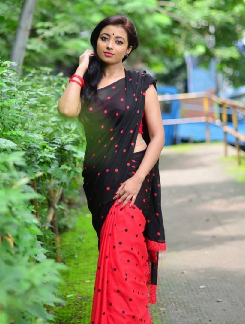 Pretty Georgette Printed Saree with Blouse Piece