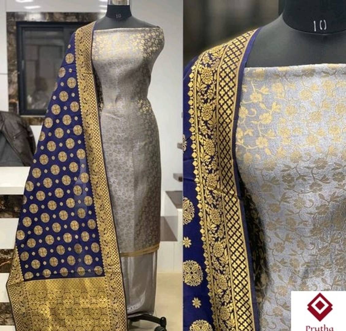 Ethnic Jacquard Nylon Salwar Suit Dress Material Dress Material