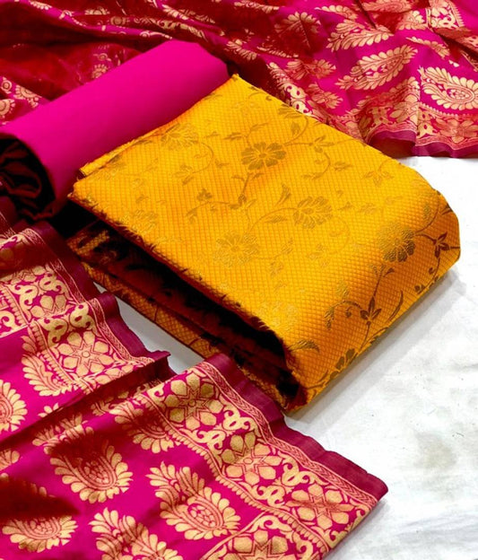 Graceful Banarasi Silk Woven Design Salwar Suit Dress Material