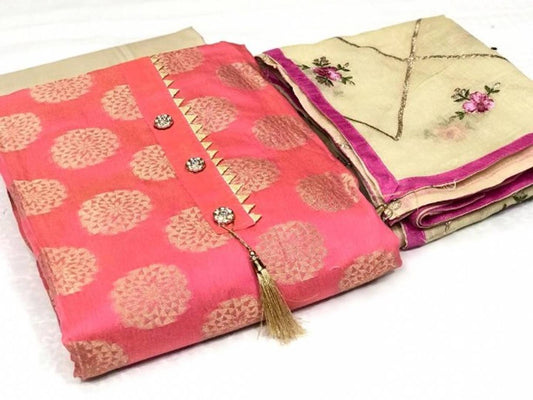 Designer Banarasi Silk Salwar Suit Dress Material
