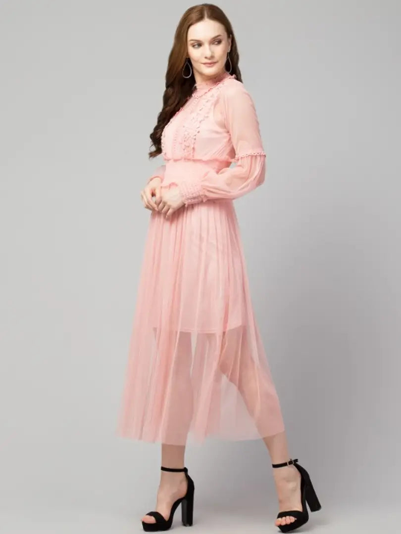 Trendy Lace Net Dress