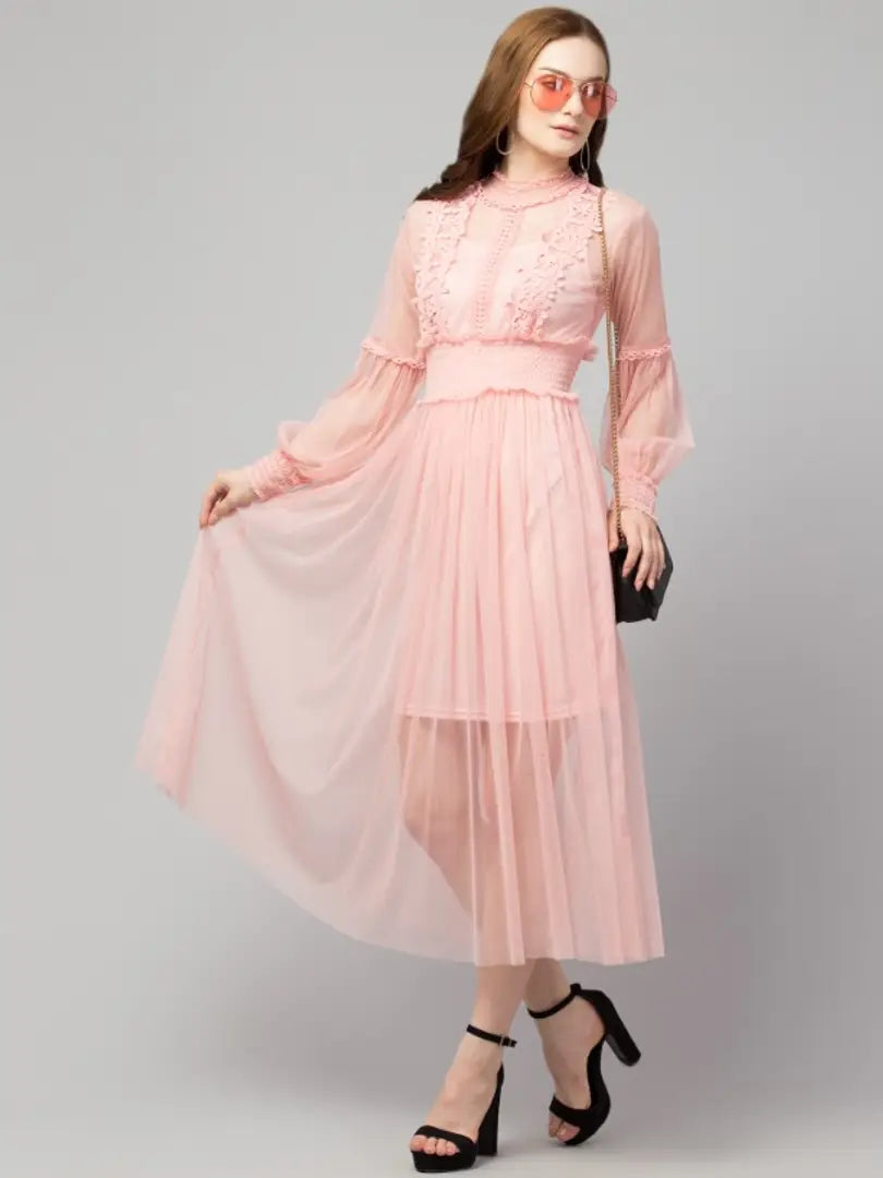 Trendy Lace Net Dress