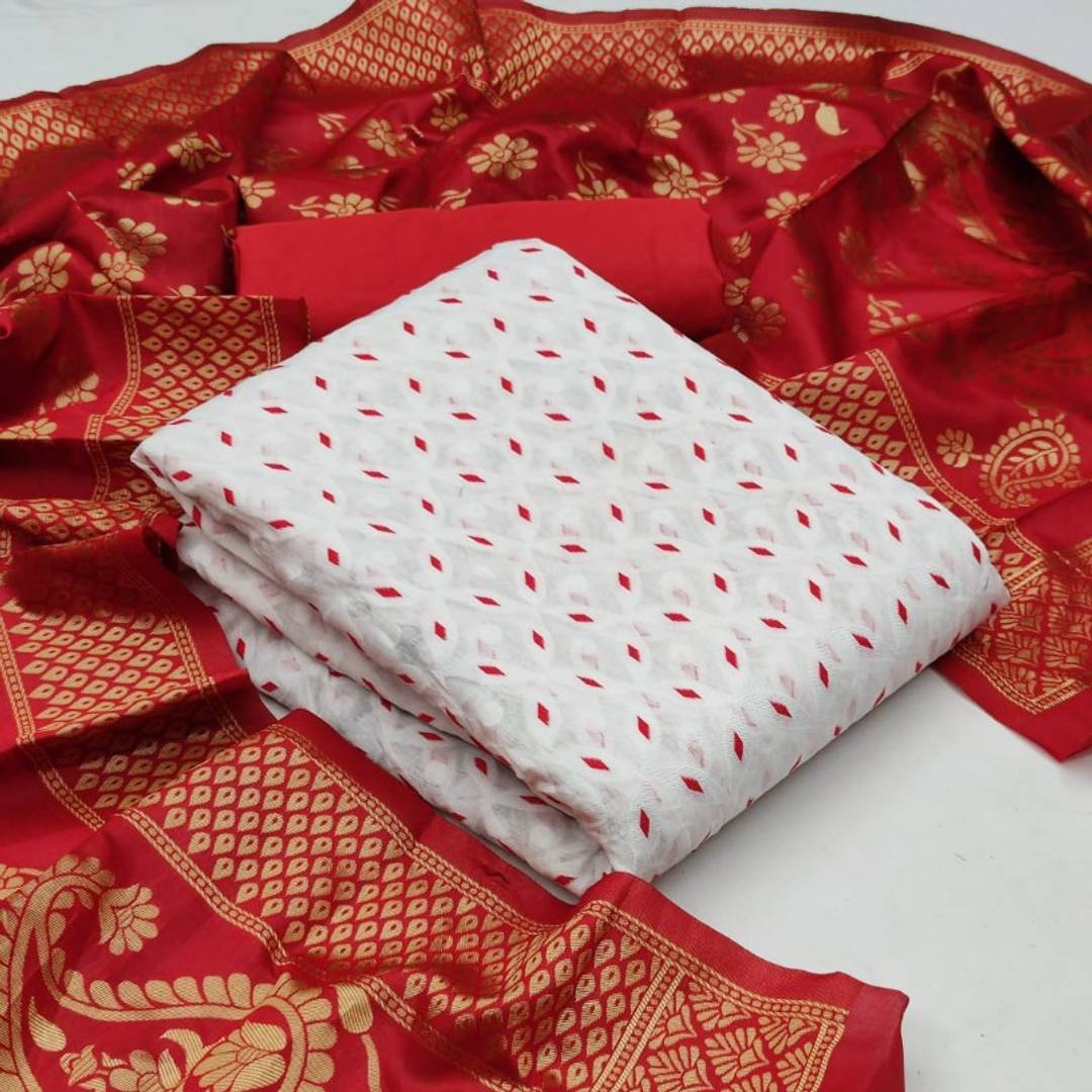 Beautiful Cotton Woven Design Salwar Suit Dress Material