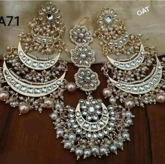 Beautiful Alloy Chandbalis Jewellery Set