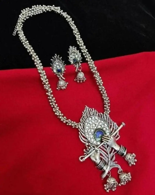 Designer Silver Alloy Jewellery Set