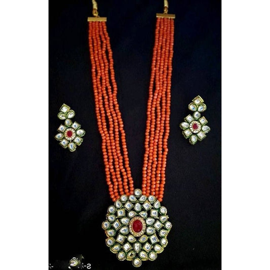 Gorgeous Brass Kundan Jewellery Set