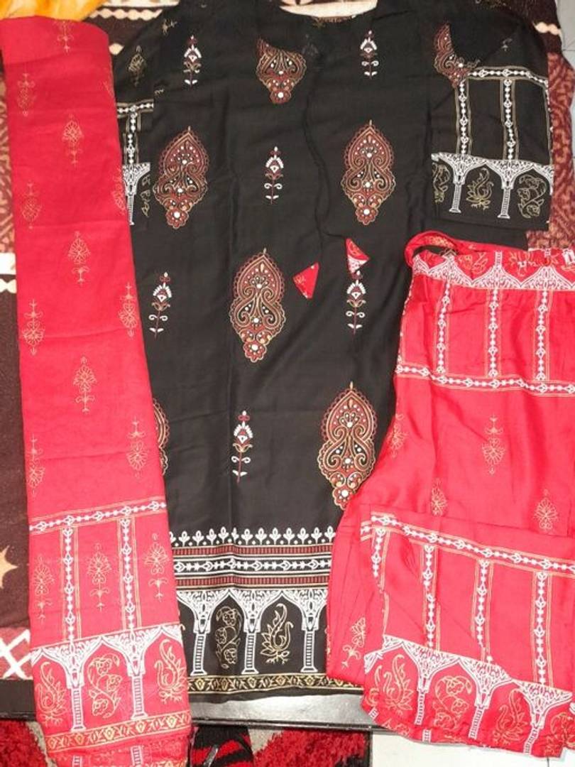 Beautiful Rayon Embroidered Kurta with Bottom Set