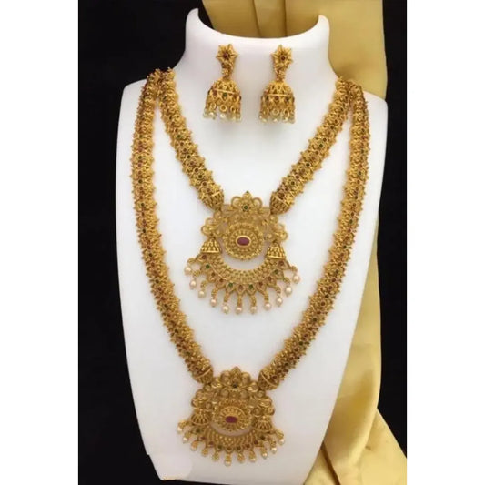 Trendy Gold Plated Jewellery Set