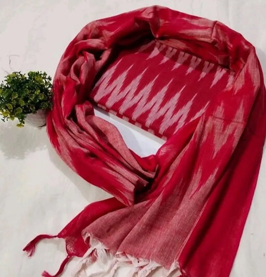 Stylish Cotton Ikkat Printed Salwar Suit Dress Material