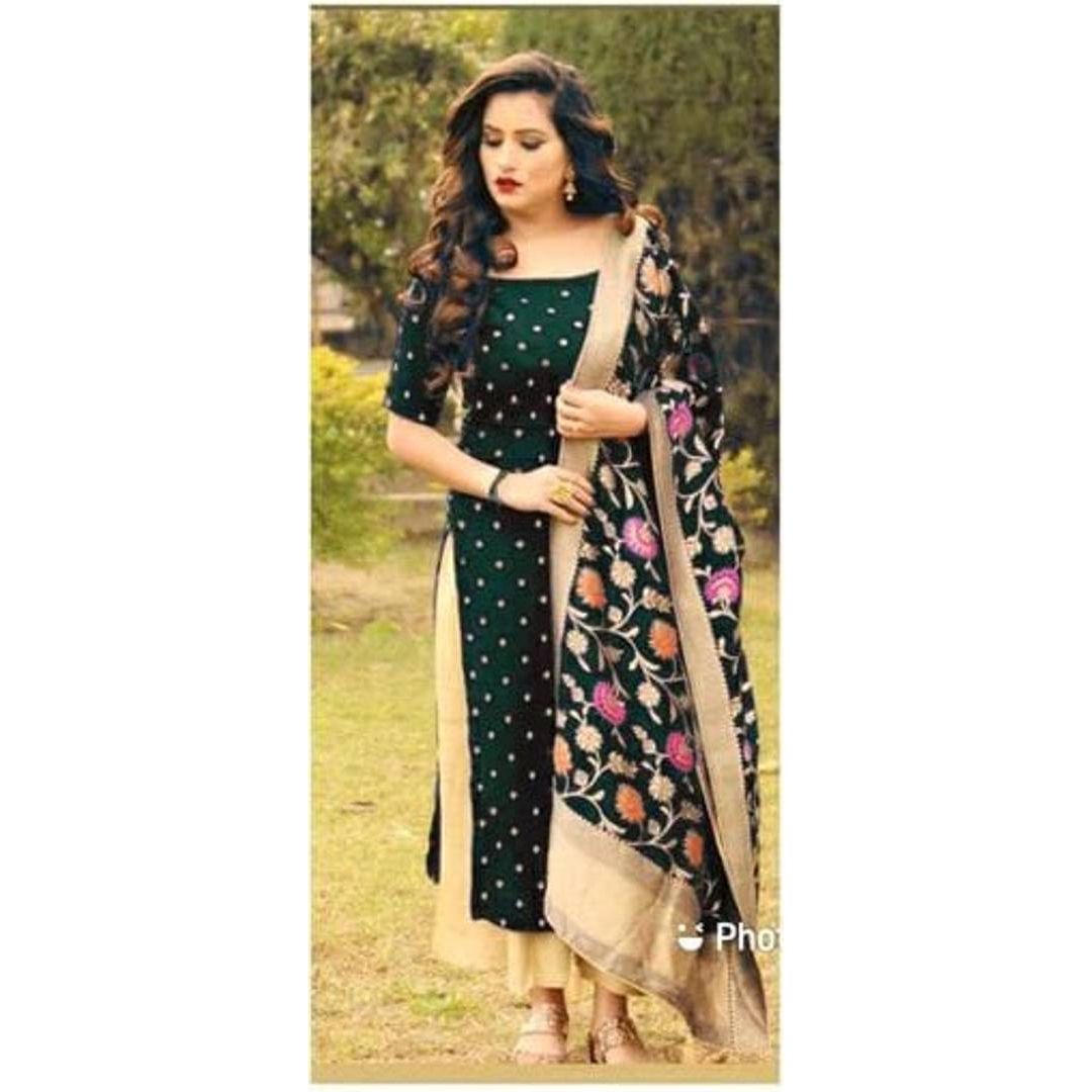 Stylish Banarasi Silk Jacquard Salwar Suit Dress Material